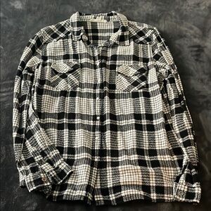 Black and White Plaid Women’s Shirt